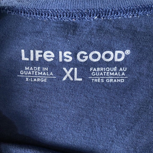 Life is Good Men's Crusher Tee Sunset Buddies Jake and Rocket Long Sleeve Sz XL - Picture 7 of 11